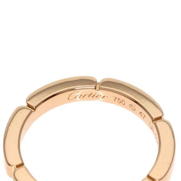CARTIER 4 Diamond Maillon Panthère Wedding Ring 18k Rose Gold #47 (US Size: 4) - Picture 7 of 8